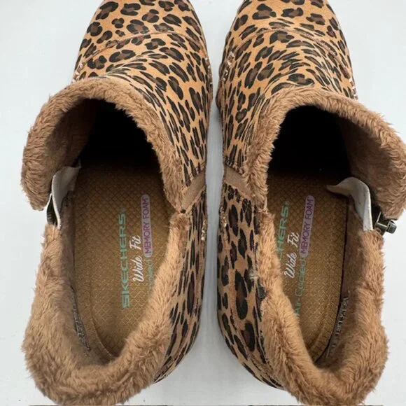 Skechers Women's Wide Fit Animal Print Ankle Booties Size 9 NEW!!! - Picture 5 of 8